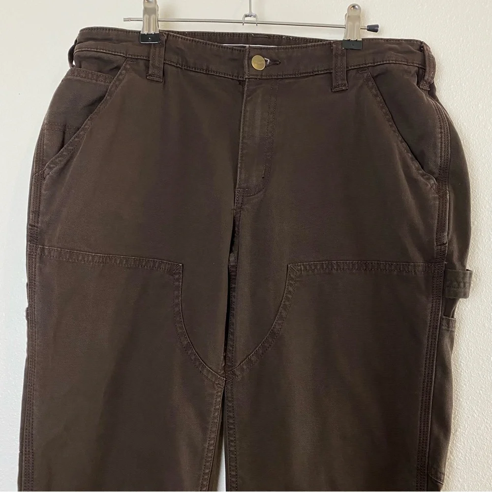 Carhartt Rugged Flex Loose Fit Canvas Double Front Work Pants - 8 Tall - Picture 4 of 15